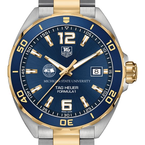 Michigan State Men's TAG Heuer Two-Tone Formula 1 with Blue Dial & Bezel - Image 1