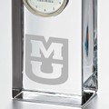 University of Missouri Tall Glass Desk Clock by Simon Pearce - Image 2