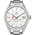 click to view University of Alabama Women's TAG Heuer Steel Carrera with MOP Dial & Diamond Bezel - Image 1