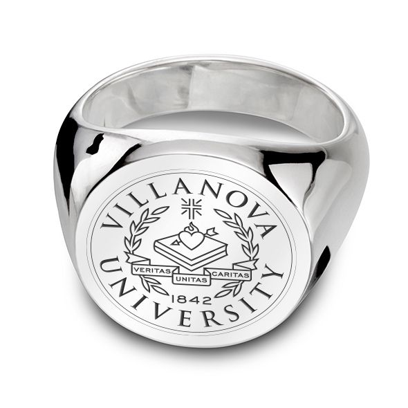 Villanova University Sterling Silver Round Signet Ring - Image 1