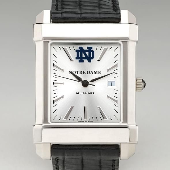 Notre Dame Men's Collegiate Watch with Leather Strap - Image 1