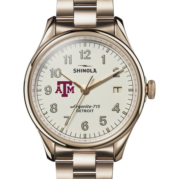 Texas A&M Shinola Watch, The Vinton 38mm Ivory Dial - Image 1