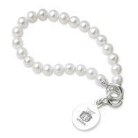 Coast Guard Academy Pearl Bracelet with Sterling Silver Charm