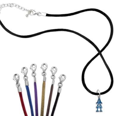 Alpha Delta Pi Satin Necklace with Greek Letter Charm