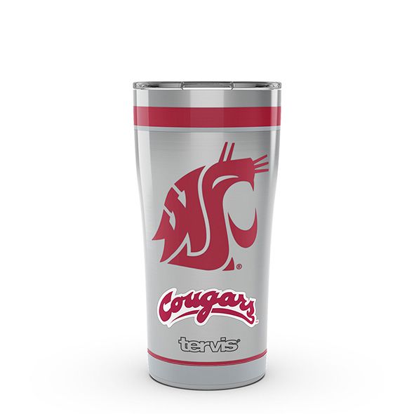 WSU 20 oz. Stainless Steel Tervis Tumblers with Hammer Lids - Set of 2 - Image 1