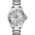 University of Miami Men's TAG Heuer Steel Aquaracer with Silver Dial - Image 2