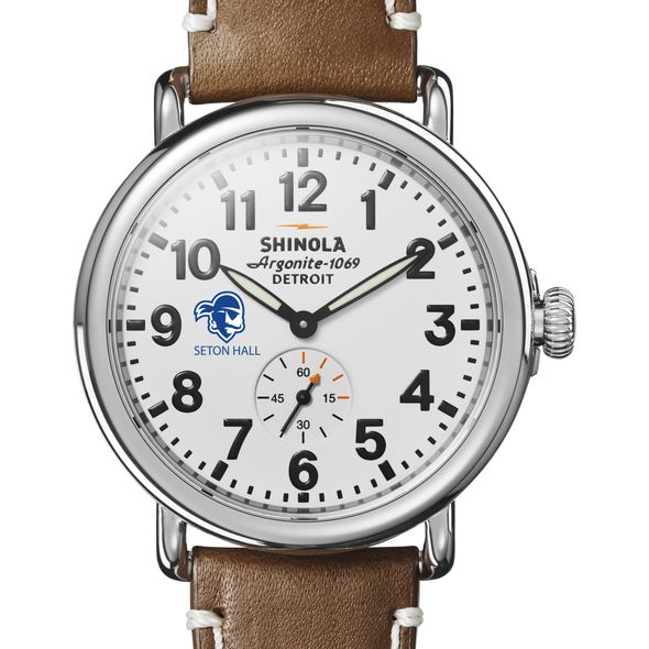 Seton Hall Shinola Watch, The Runwell 41mm White Dial - Image 1