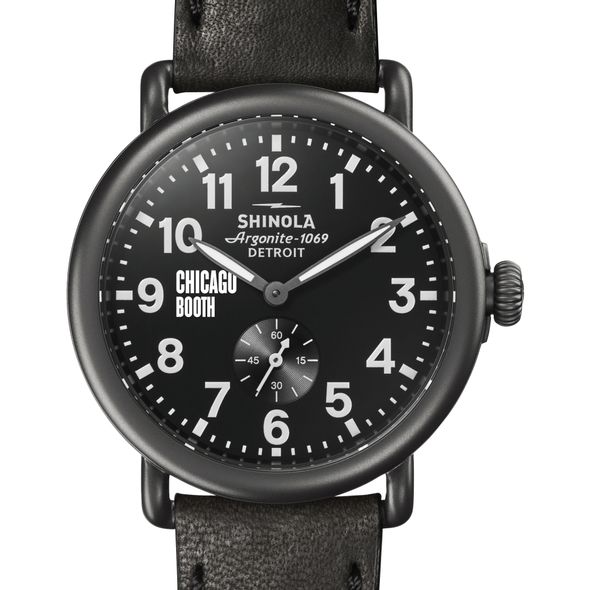 Chicago Booth Shinola Watch, The Runwell 41mm Black Dial - Image 1
