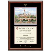 Harvard Diploma Frame - Campus Print