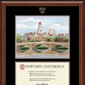 Harvard Diploma Frame - Campus Print - Image 2