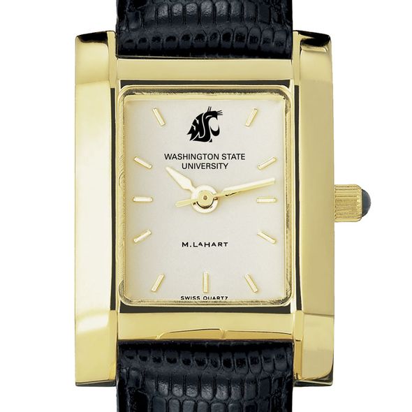 Washington State University Women's Gold Quad with Leather Strap