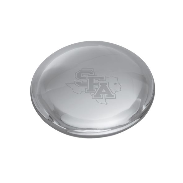 SFASU Glass Dome Paperweight by Simon Pearce - Image 1