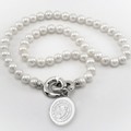 Rice University Pearl Necklace with Sterling Silver Charm - Image 1