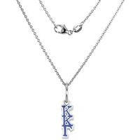 Kappa Kappa Gamma Sterling Silver Necklace with Greek Letter