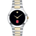 NC State Men's Movado Collection Two-Tone Watch with Black Dial - Image 2