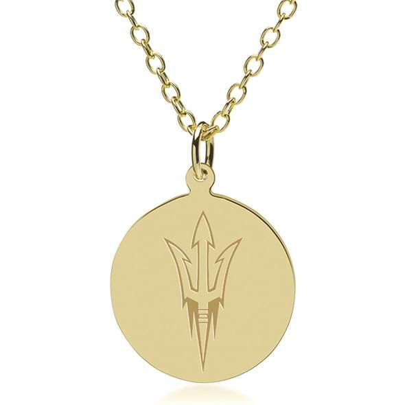 Arizona State 18K Gold Pendant & Chain - Image 1