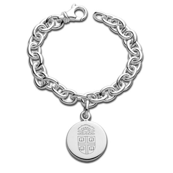 Brown Sterling Silver Charm Bracelet