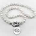 UGA Pearl Necklace with Sterling Silver Charm - Image 1