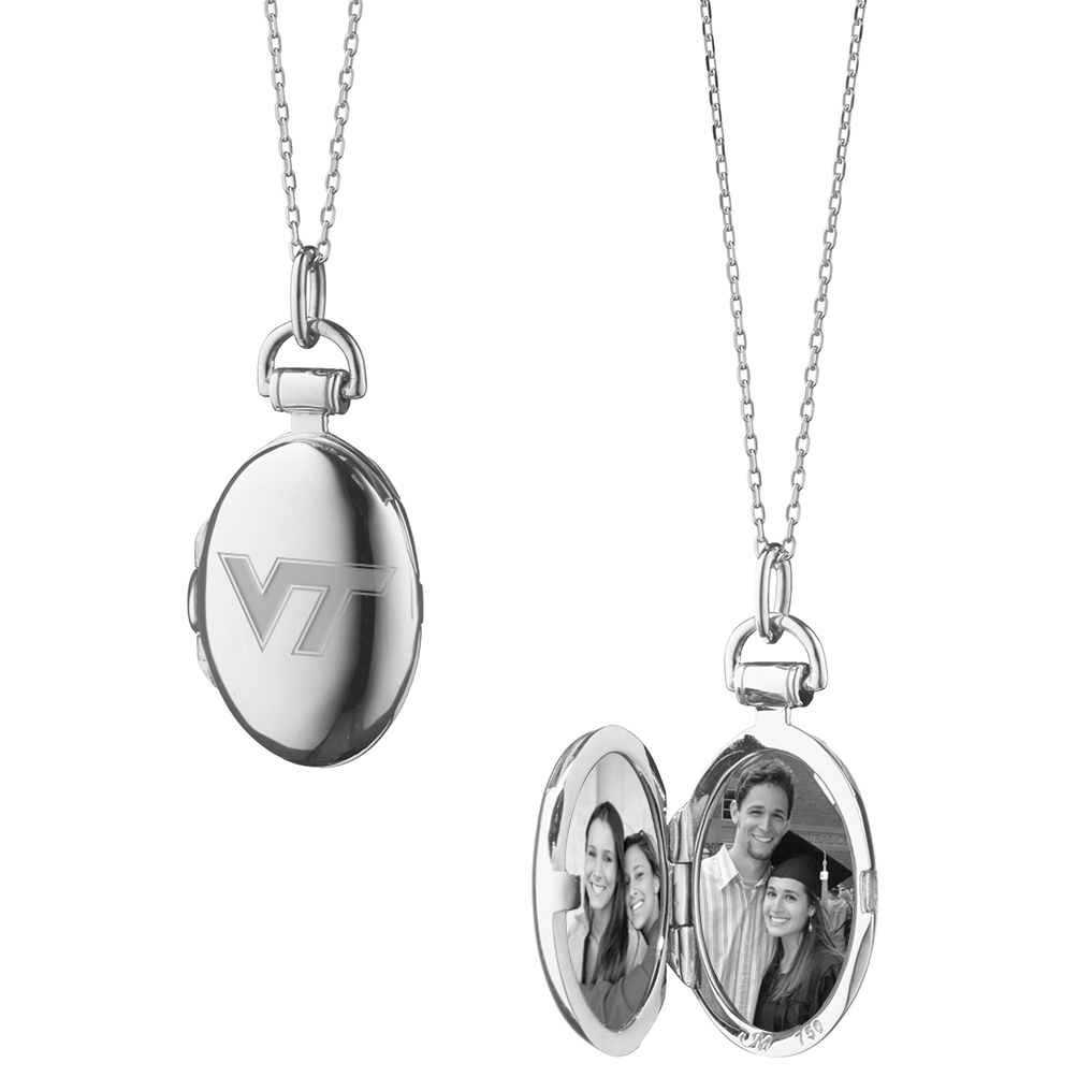 Virginia Tech Monica Rich Kosann Petite Locket in Silver