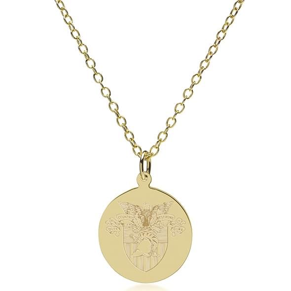 West Point 18K Gold Pendant & Chain at M.LaHart & Co.