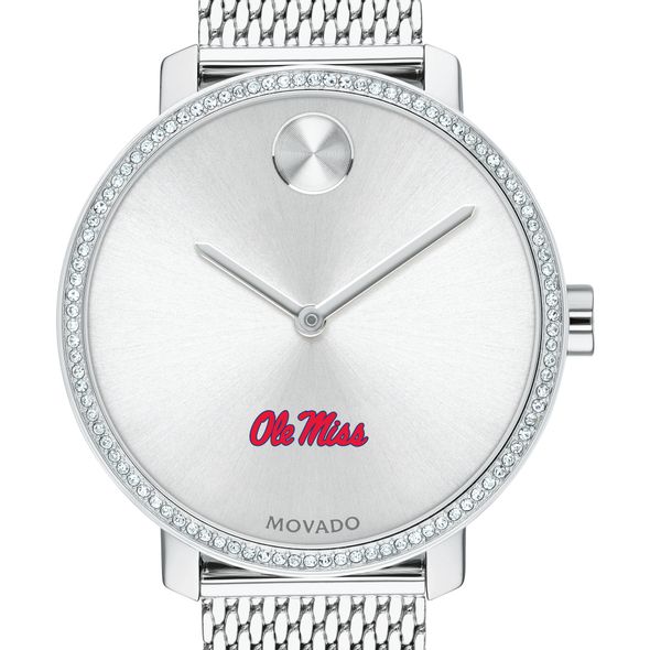 Ole Miss Women's Movado Bold with Crystal Bezel & Mesh Bracelet - Image 1