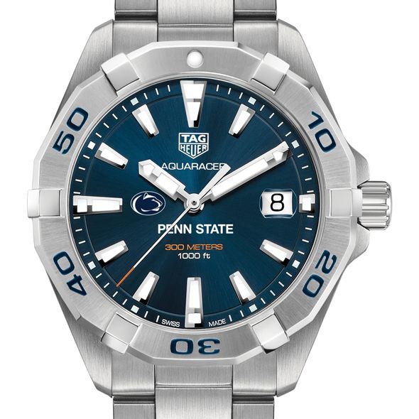 Penn State University Men's TAG Heuer Steel Aquaracer with Blue Dial
