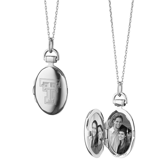Texas Tech Monica Rich Kosann Petite Locket in Silver