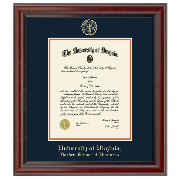 UVA Darden Diploma Frame, the Fidelitas - Image 1