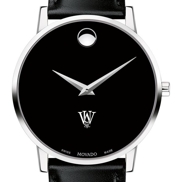 WashU Men's Movado Museum with Leather Strap - Image 1