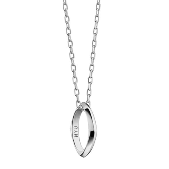NYU Monica Rich Kosann Poesy Ring Necklace in Silver - Image 1