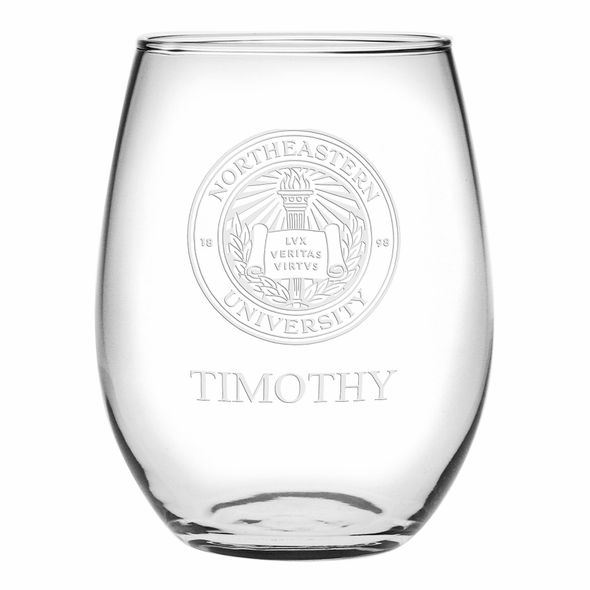 Northeastern Stemless Wine Glasses Made in the USA - Set of 4 - Image 1