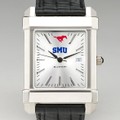 SMU Men's Collegiate Watch with Leather Strap - Image 1
