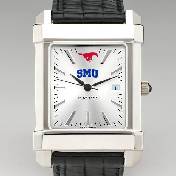 SMU Men's Collegiate Watch with Leather Strap - Image 1