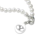 Brigham Young University Pearl Bracelet with Sterling Silver Charm - Image 2