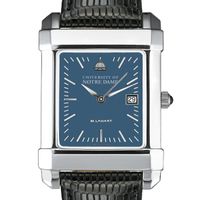 Notre Dame Men's Blue Quad Watch with Leather Strap