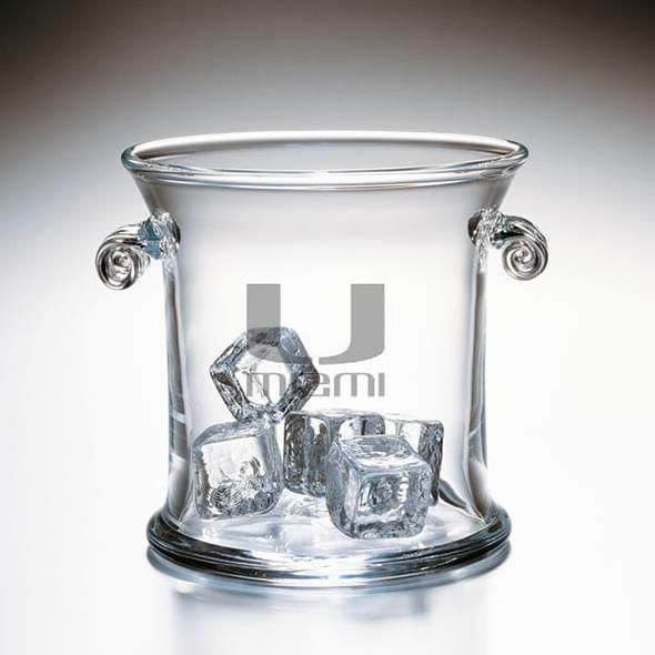 University of Miami Glass Ice Bucket by Simon Pearce - Image 1