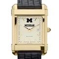 Michigan Men's Gold Quad with Leather Strap - Image 1