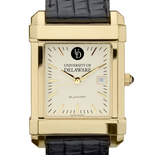 Delaware Men's Gold Quad with Leather Strap - Image 1
