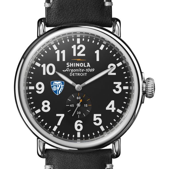 Johns Hopkins Shinola Watch, The Runwell 47mm Black Dial - Image 1