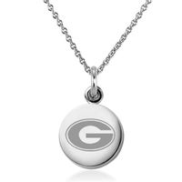 University of Georgia Necklace with Charm in Sterling Silver