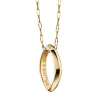 College of William & Mary Monica Rich Kosann Poesy Ring Necklace in Gold
