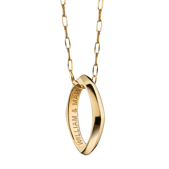 College of William & Mary Monica Rich Kosann Poesy Ring Necklace in Gold - Image 1