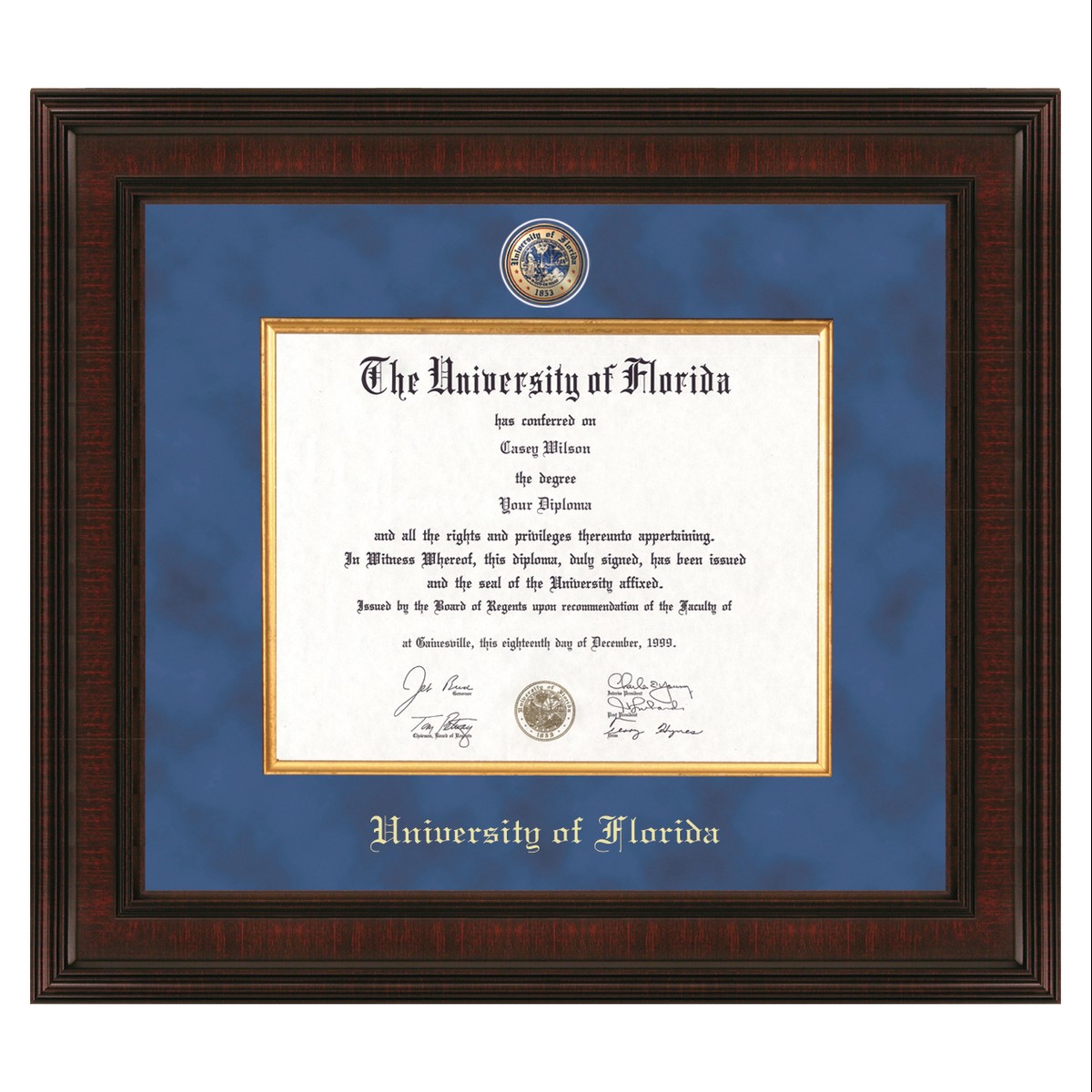University of Florida Diploma Frame Excelsior Graduation Gift