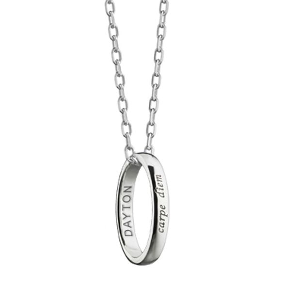 Dayton Monica Rich Kosann "Carpe Diem" Poesy Ring Necklace in Silver - Image 1