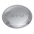 BYU Glass Dome Paperweight by Simon Pearce - Image 1