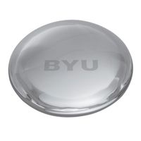 BYU Glass Dome Paperweight by Simon Pearce