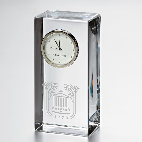 College of Charleston Tall Glass Desk Clock by Simon Pearce