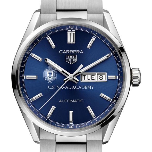 USNA Men's TAG Heuer Carrera with Blue Dial & Day-Date Window - Image 1