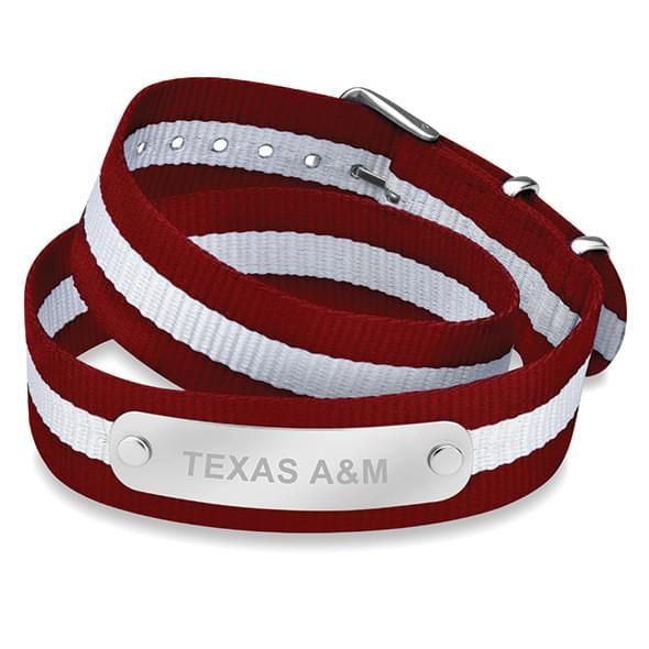 Texas A&M University Double Wrap NATO ID Bracelet - Image 1