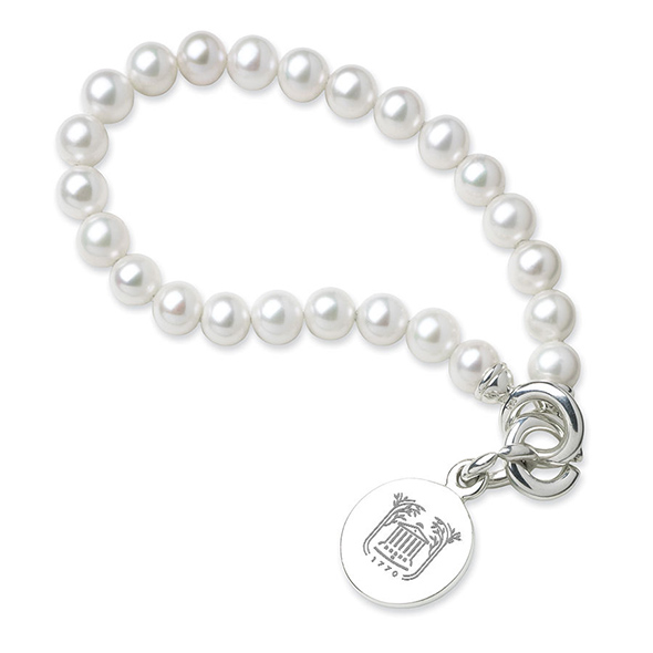 College of Charleston Pearl Bracelet with Sterling Silver Charm